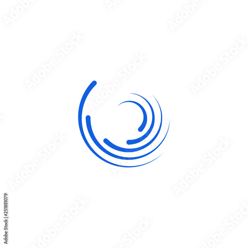 Abstract Swoosh Spinning Whirl Logo Template
