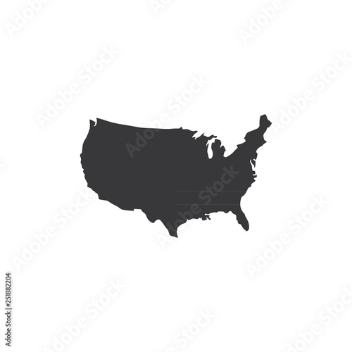 illustration of map USA icon