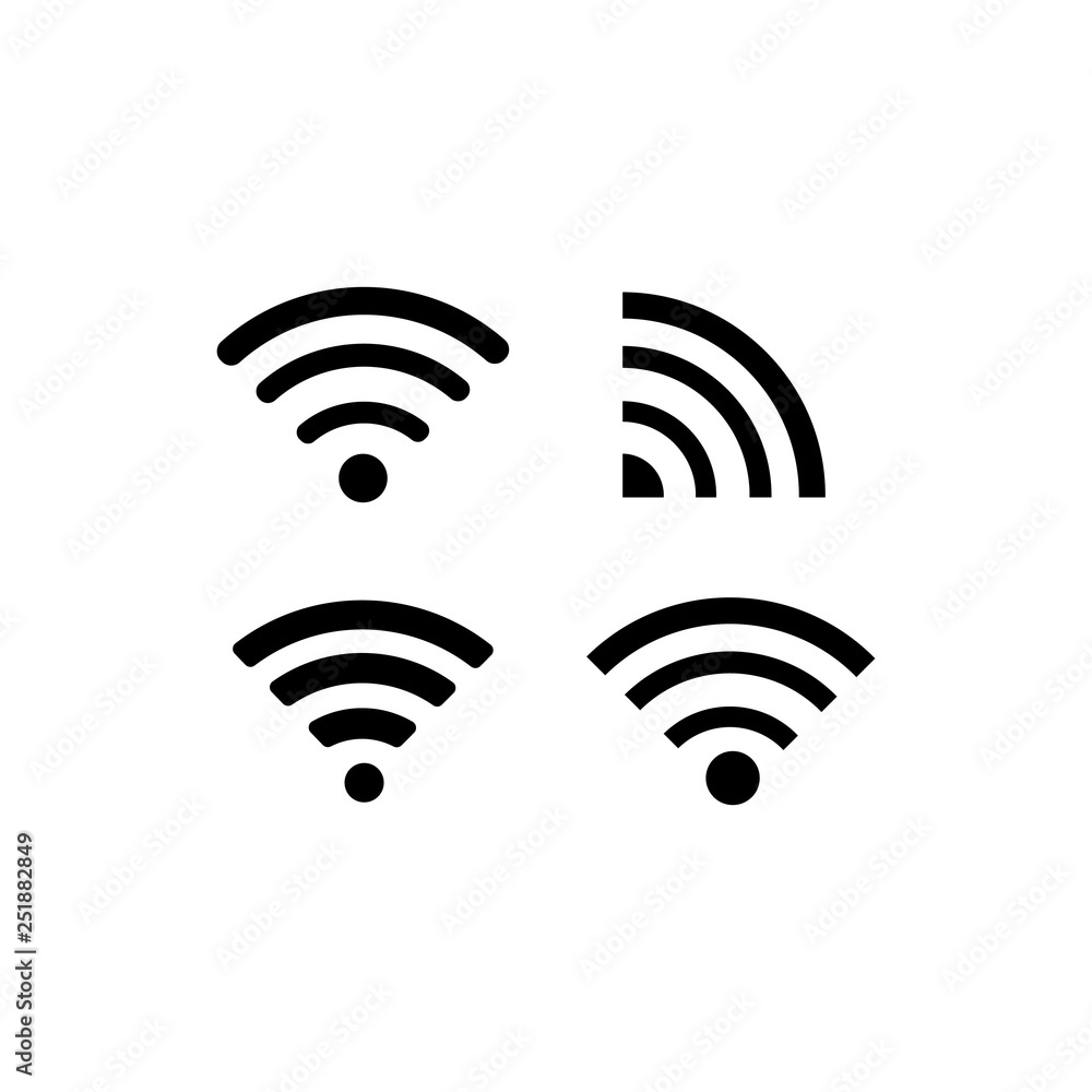 wifi signal on white background wifi signal on white background