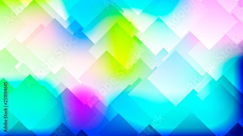 Modern abstract colorful gradient background with rhombuses, squares. Geometric poster, banner. Vector illustration. 