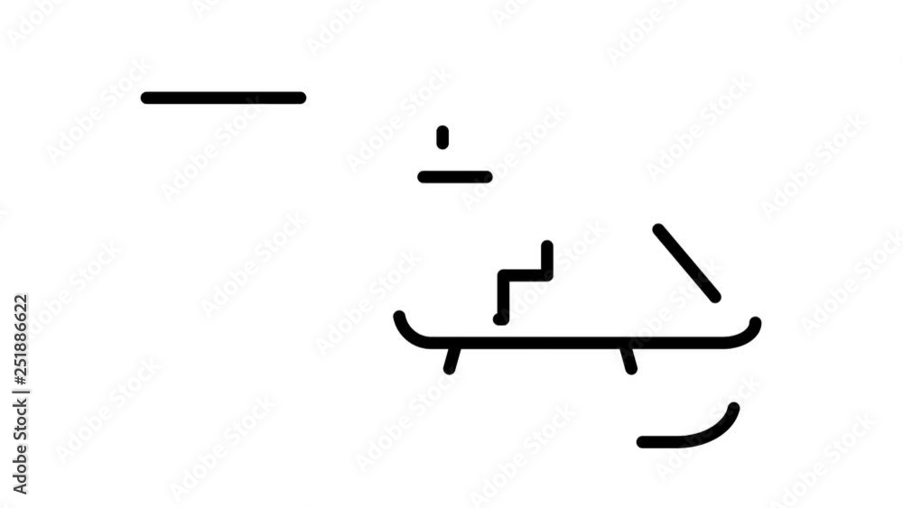line icon animation helicopter line icon animation helicopter