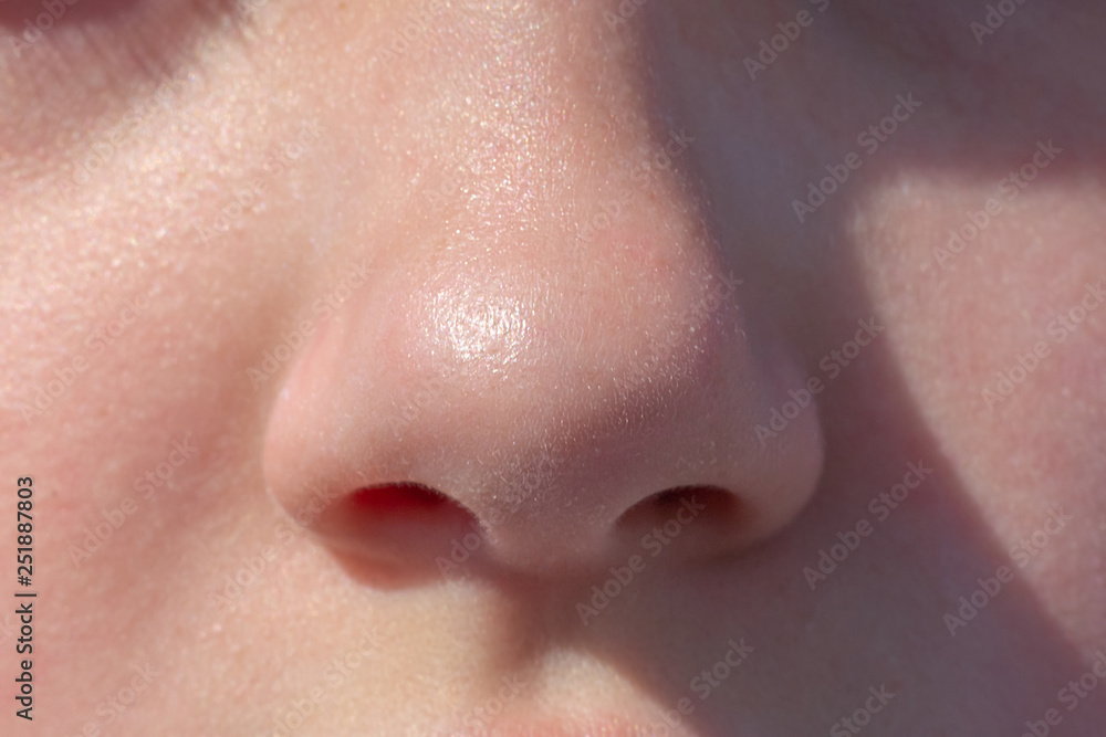 Nose teen macro closeup Nose teen macro closeup