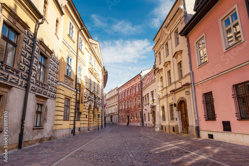 Fototapeta Naklejka Na Ścianę i Meble -  Fantastic view of the ancient city Krakow on a sunny day.
