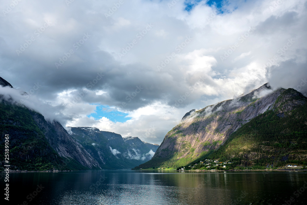 Norwegian fjord landscape (Eidfjorden)