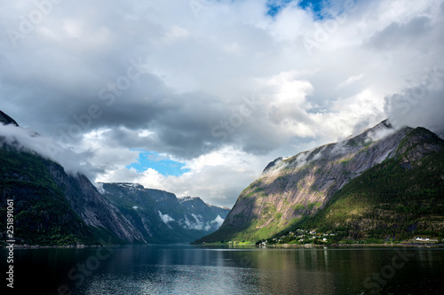 Norwegian fjord landscape  Eidfjorden 