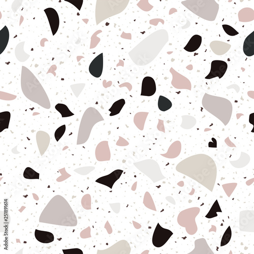 Terrazzo seamless pattern vector design