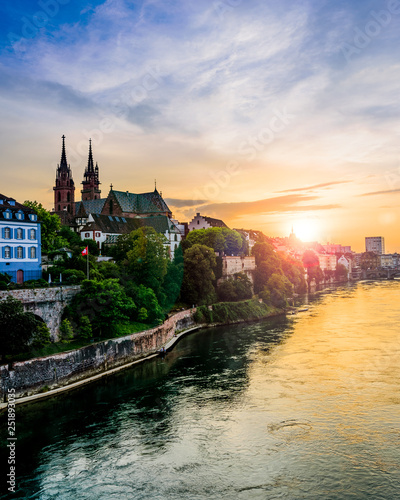 View on the Rhine in Basel 