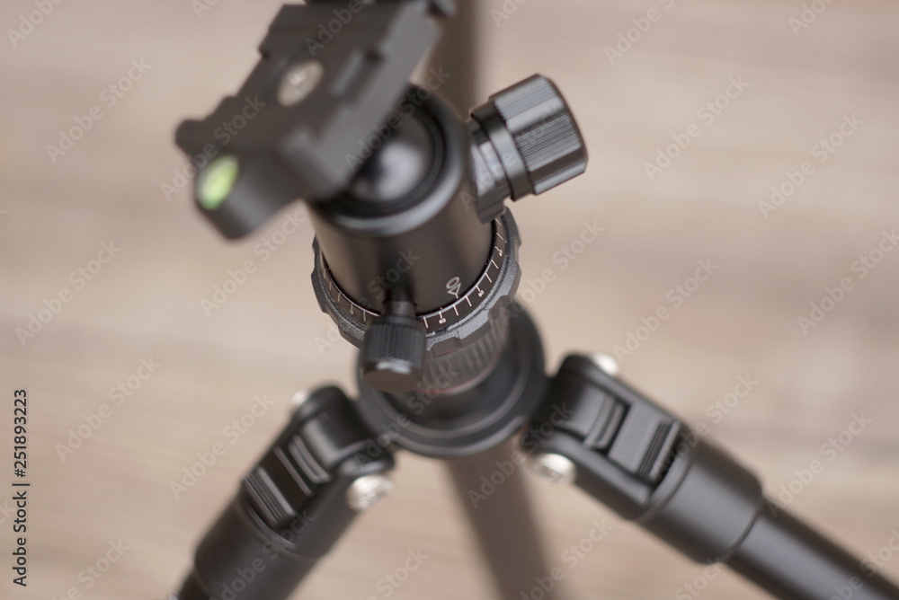 carbon tripod with ball head close up
