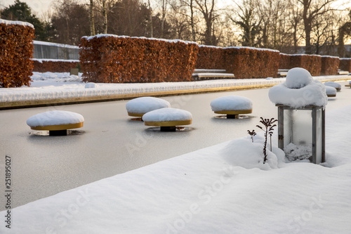 municipal cemetery in Amsterdam at wintertime, The Netherlands