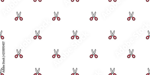 Scissors seamless pattern vector haircut scarf isolated salon barber shop paper tile background repeat wallpaper illustration gift wrapping paper