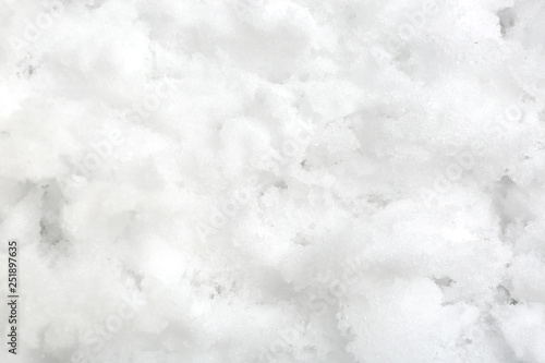 Fresh tasty snow ice cream as background, top view