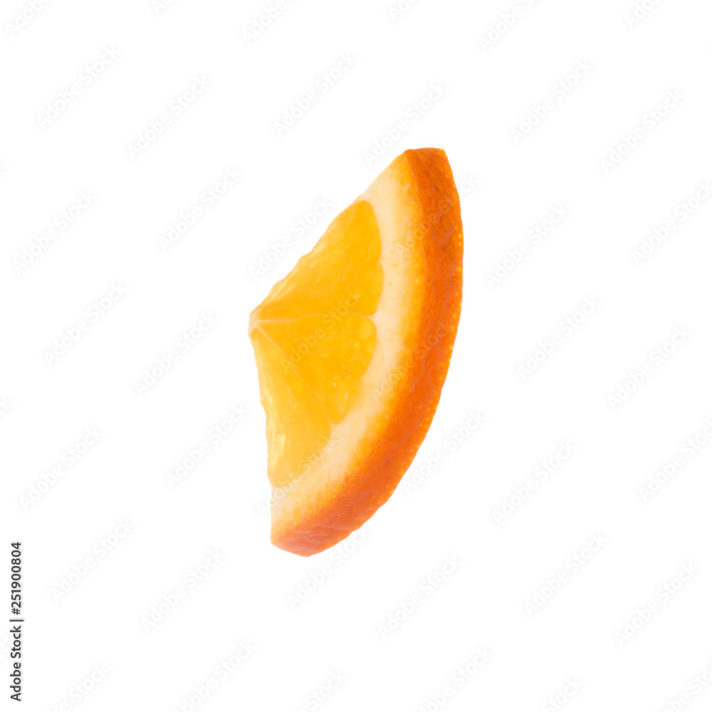 Slice of ripe orange isolated on white Slice of ripe orange isolated on white