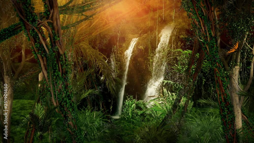 Jungle Forest Scenic - Nature Rainforest Waterfall Jungle Forest Scenic - Nature Rainforest Waterfall