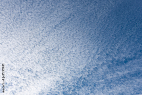 Blue sky cloud in winter for background texture
