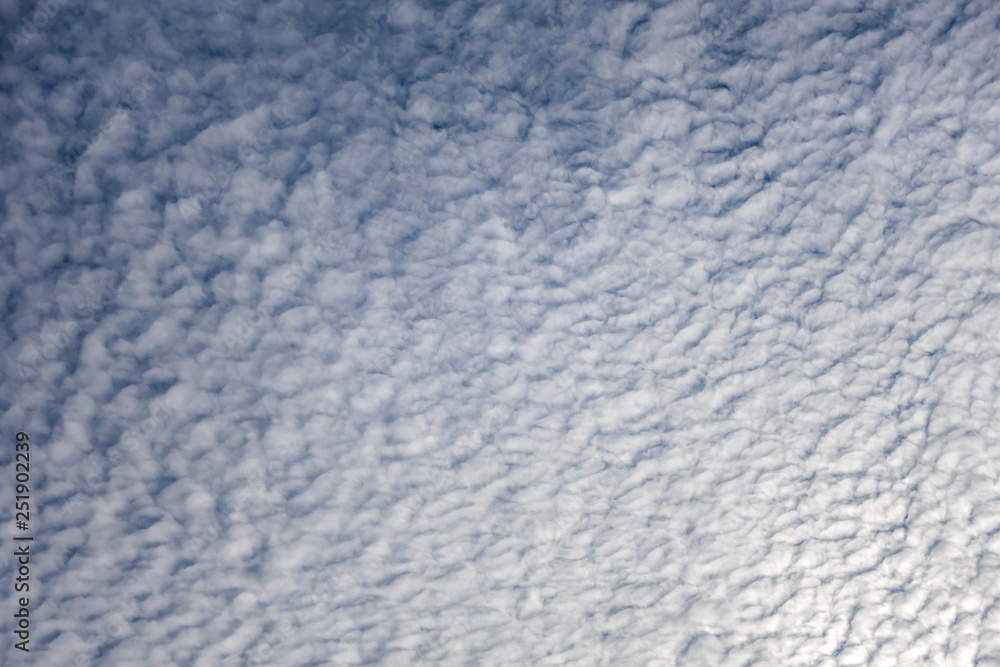 Blue sky cloud in winter for background texture