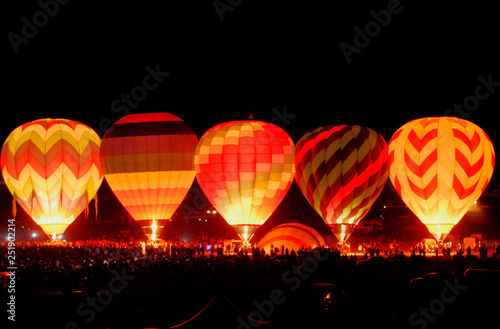 Pre Dawn Hot Air Balloon Mass Glow