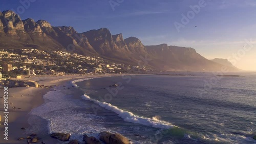 fly over cove over camps bay beach