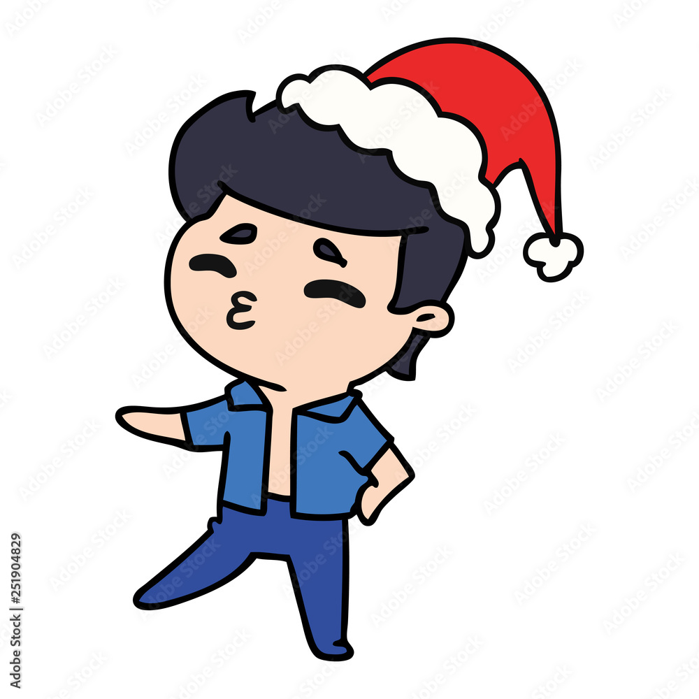 christmas cartoon of kawaii boy christmas cartoon of kawaii boy