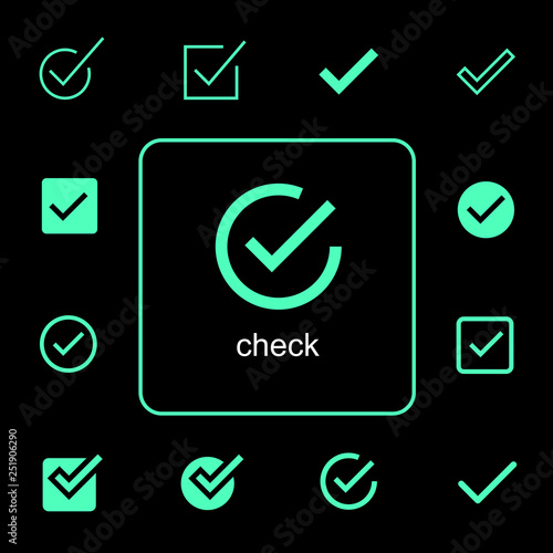 다양한 체크 표시 아이콘