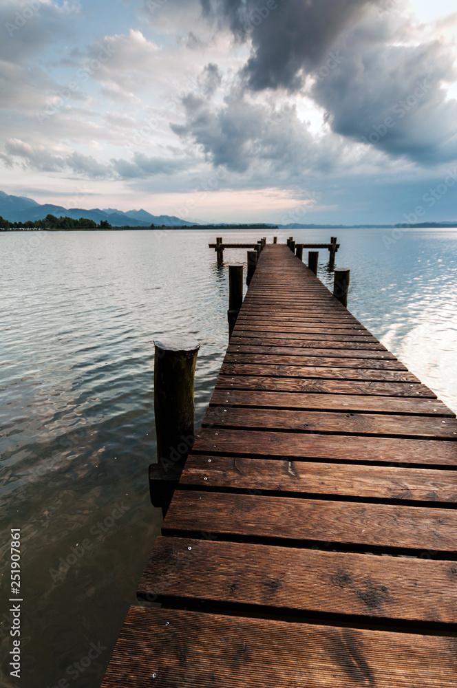 Obraz premium Steg am Chiemsee