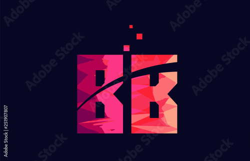 gold golden silver metallic color alphabet letter combination BB B B for logo icon design