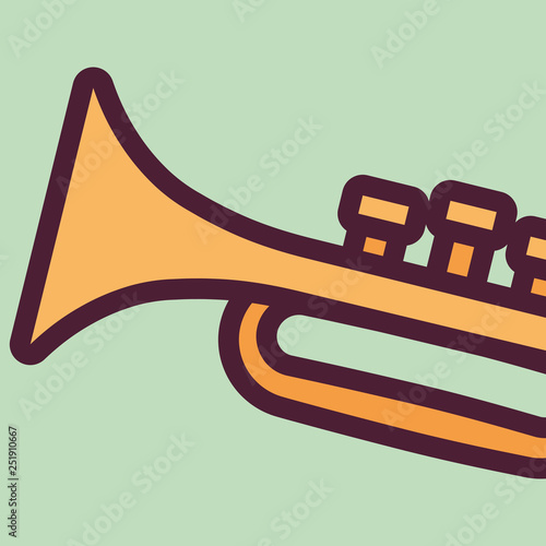 trumpet musical instrument icon