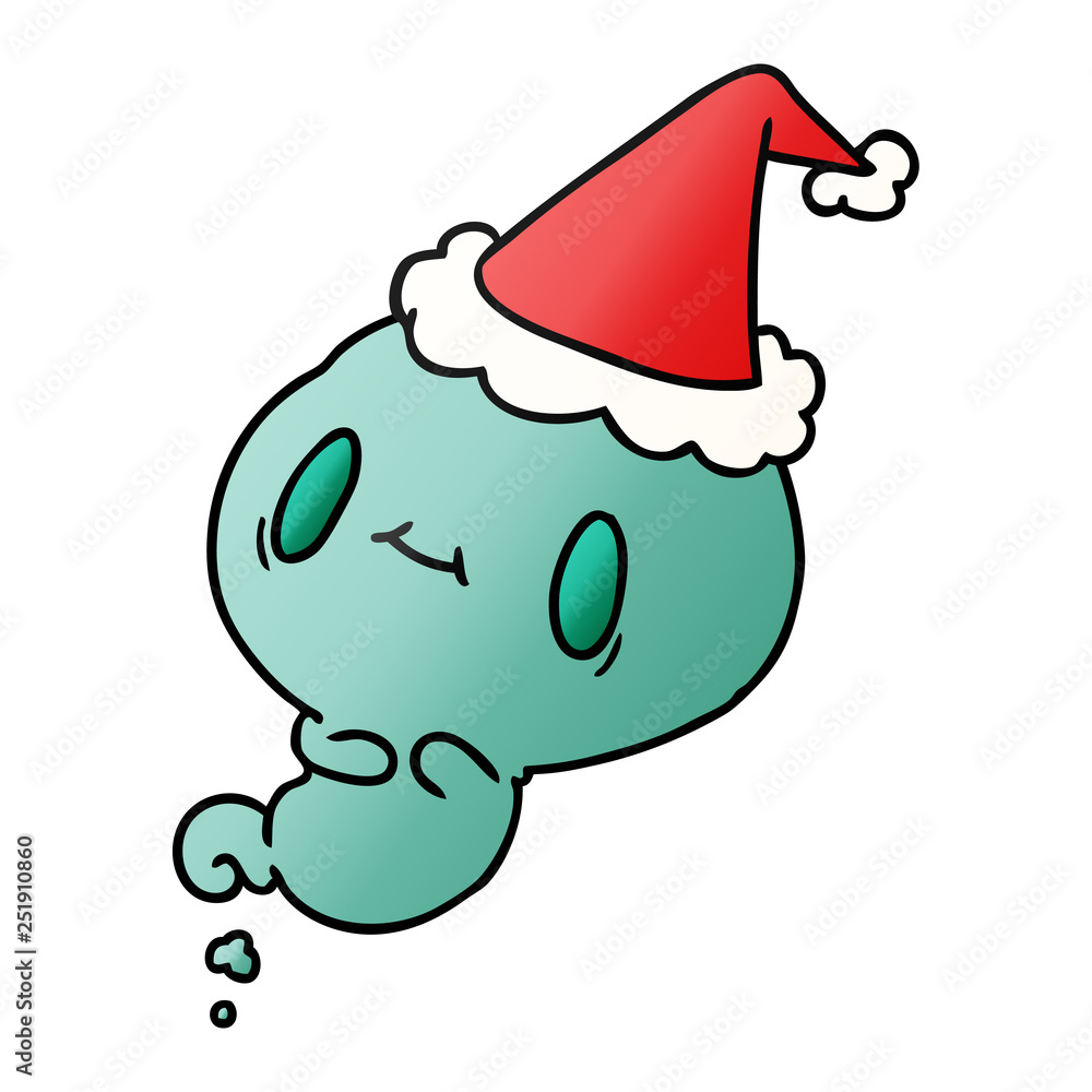 christmas gradient cartoon of kawaii ghost christmas gradient cartoon of kawaii ghost