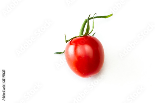 Strawberry tomato over white