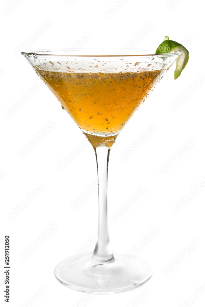 Chia seed and kombucha cocktail