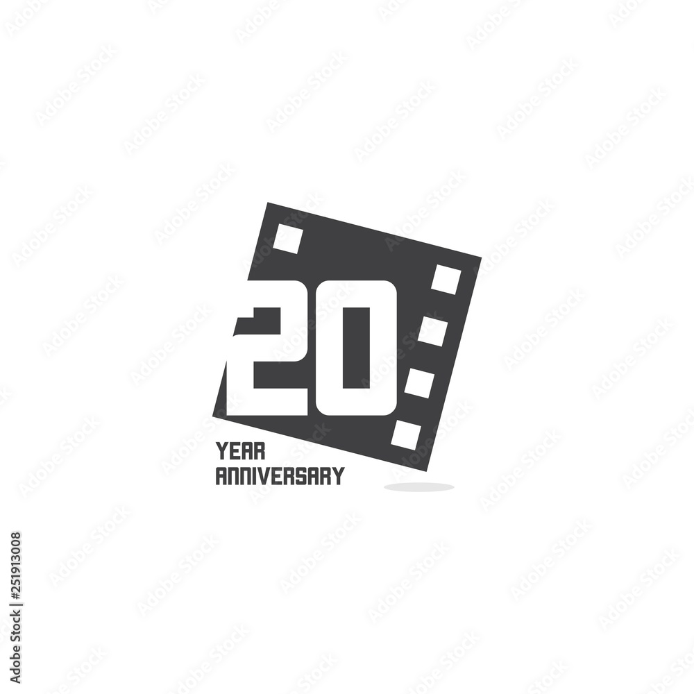 20 Year Anniversary Vector Template Design Illustration 20 Year Anniversary Vector Template Design Illustration