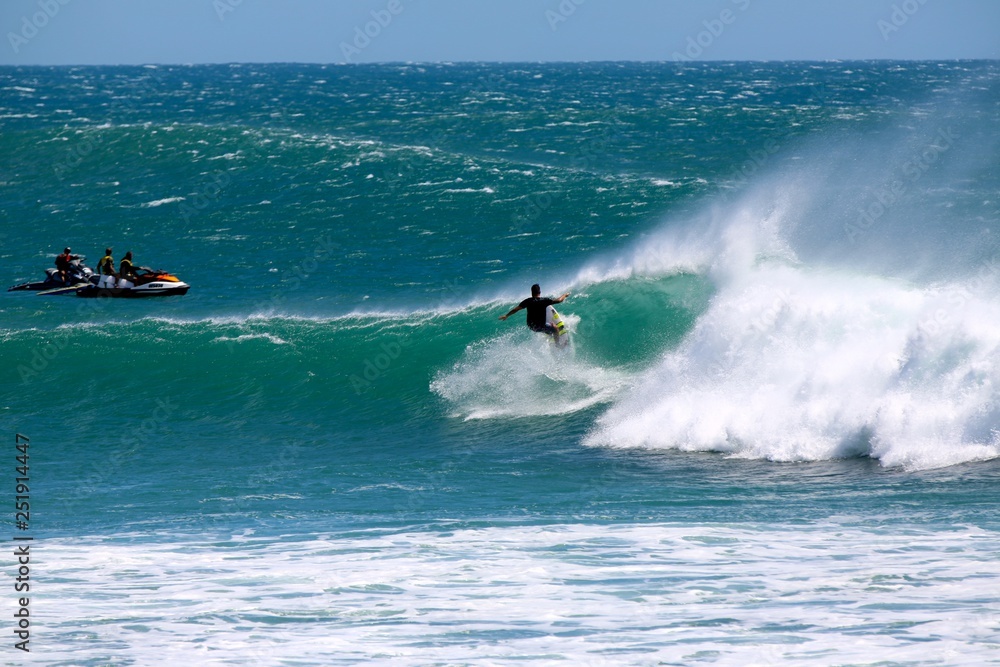 Perfect waves at Kirra Beach during Cyclone Oma, Gold Coast Queensland Australia surfing. Perfect waves at Kirra Beach during Cyclone Oma, Gold Coast Queensland Australia surfing.