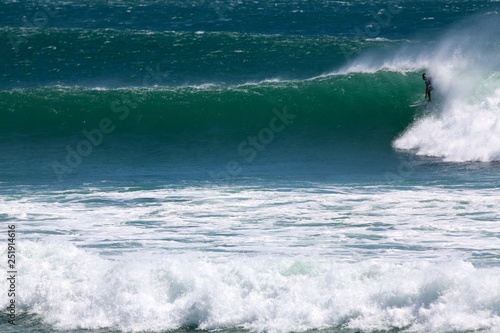 Obraz na płótnie Perfect waves at Kirra Beach during Cyclone Oma, Gold Coast Queensland Australia surfing. w salonie