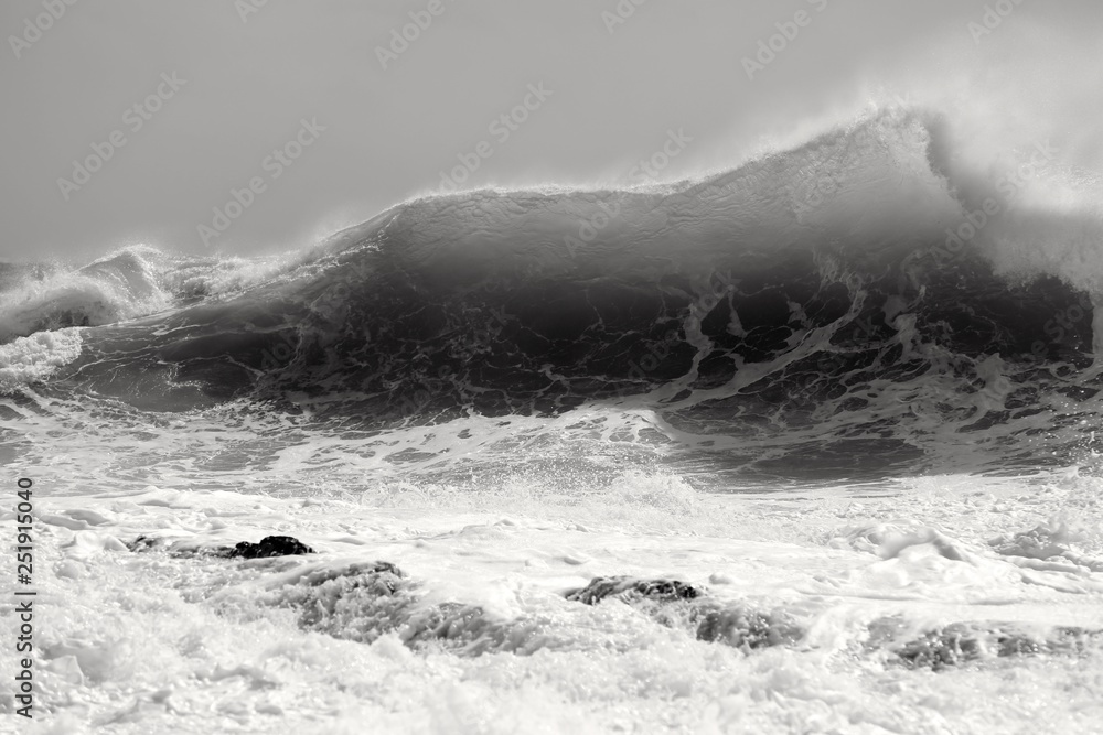 Amazing backwash waves at Snapper Rocks during Cyclone Oma, Gold Coast Australia
