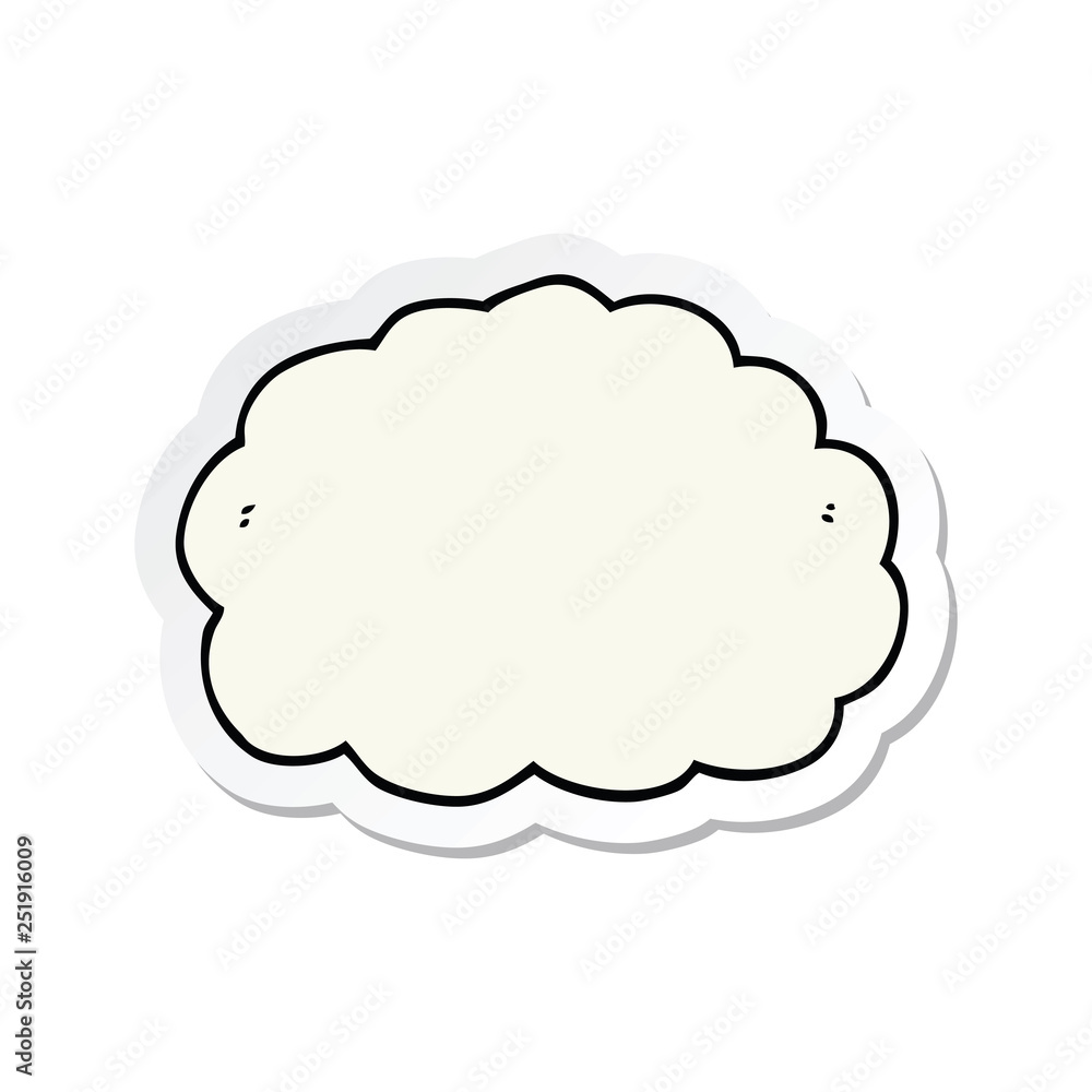 sticker of a cartoon cloud sticker of a cartoon cloud