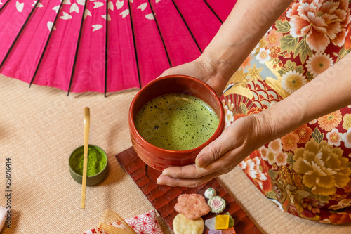 Foto お茶　日本茶　green tea made in Japan