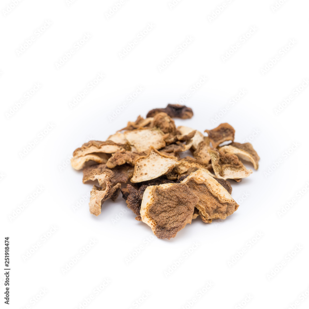 Obraz premium Dried Herbs,Kaffir lime, Leech lime, Mauritius papeda,Citrus x hystrix L.,Citrus