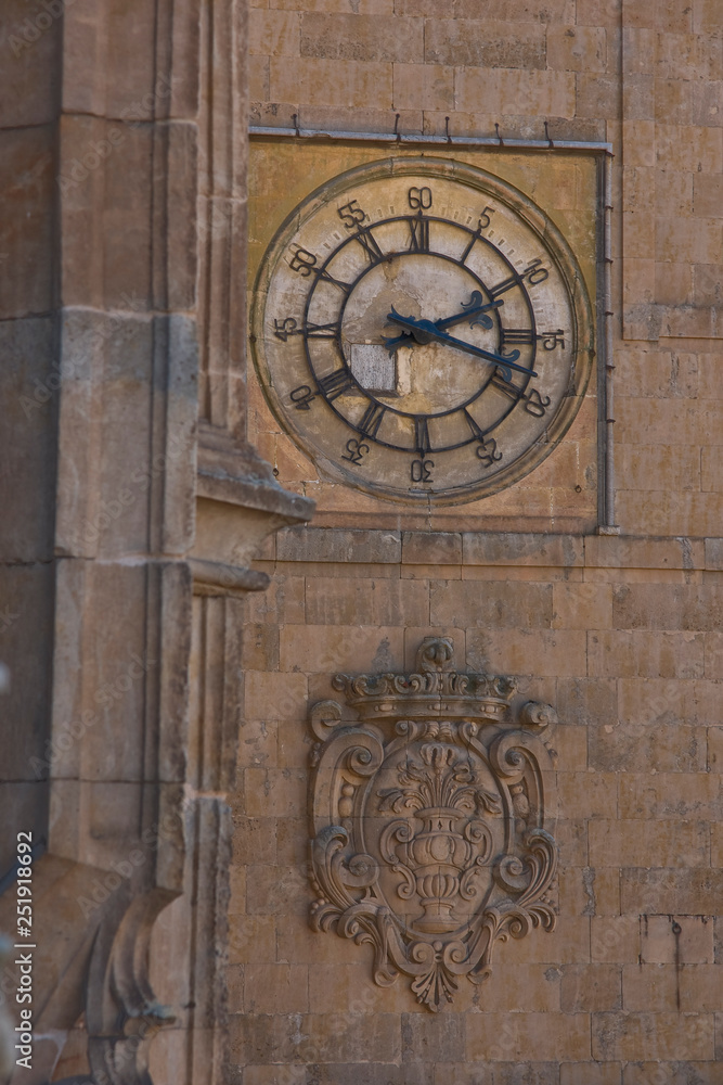 Catedral,reloj,Salamanca,Castilla-Leon,Spain