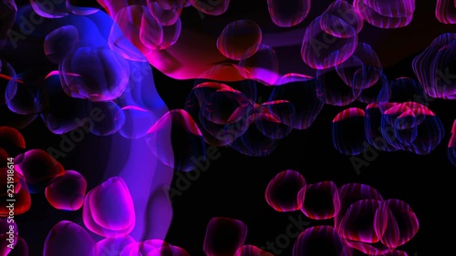 Abstract bright striped space and bubbles are in space - abstraction of distortion of space, computer generated background, 3D rendering photo