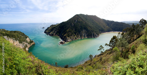 Desembocadura de la Ria Tina Menor, Pechon Valle del Nansa, Cantabria, Spain