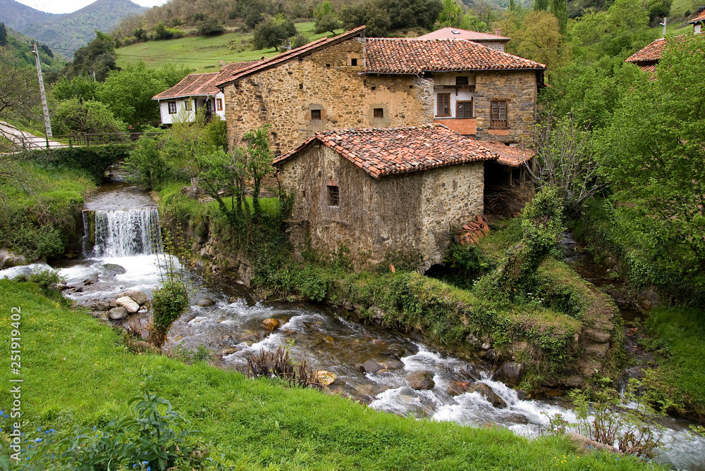 typical village, asturias, Spain. typical village, asturias, Spain.