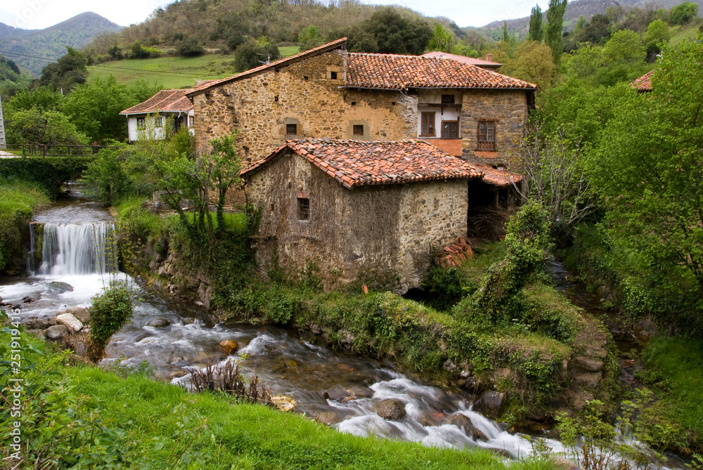 typical village, asturias, Spain. typical village, asturias, Spain.