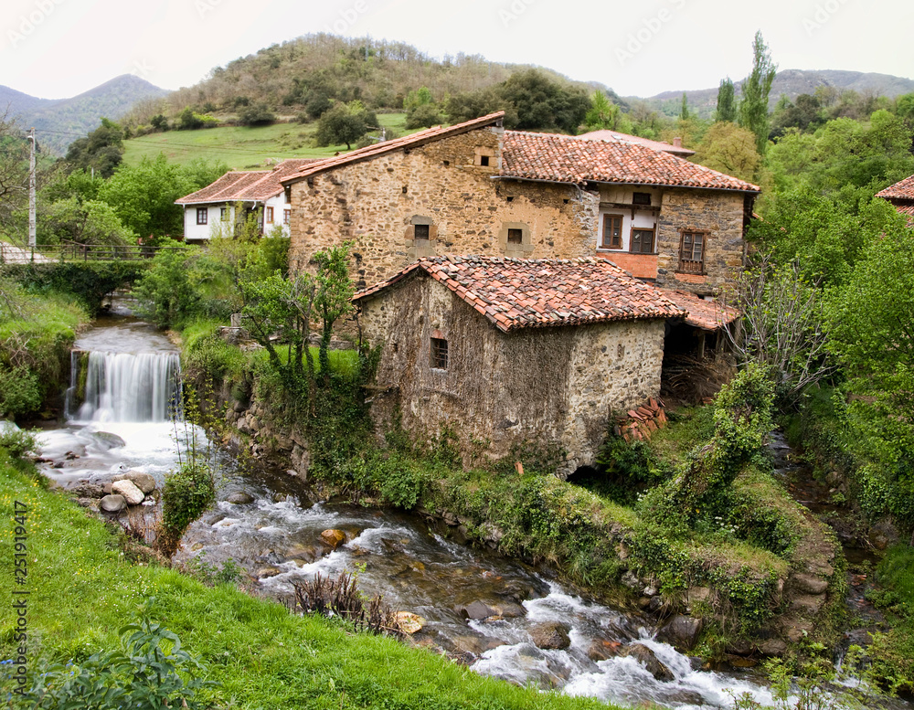 typical village, asturias, Spain. typical village, asturias, Spain.
