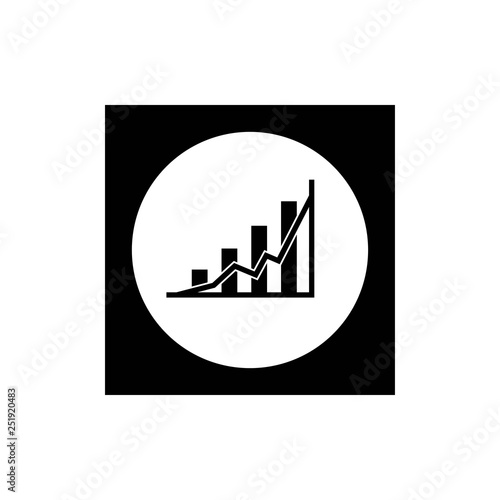 Graph Icon in trendy flat style isolated on white background. Chart bar symbol for your web site design, logo, app, UI. Vector illustration, EPS10. - Vector