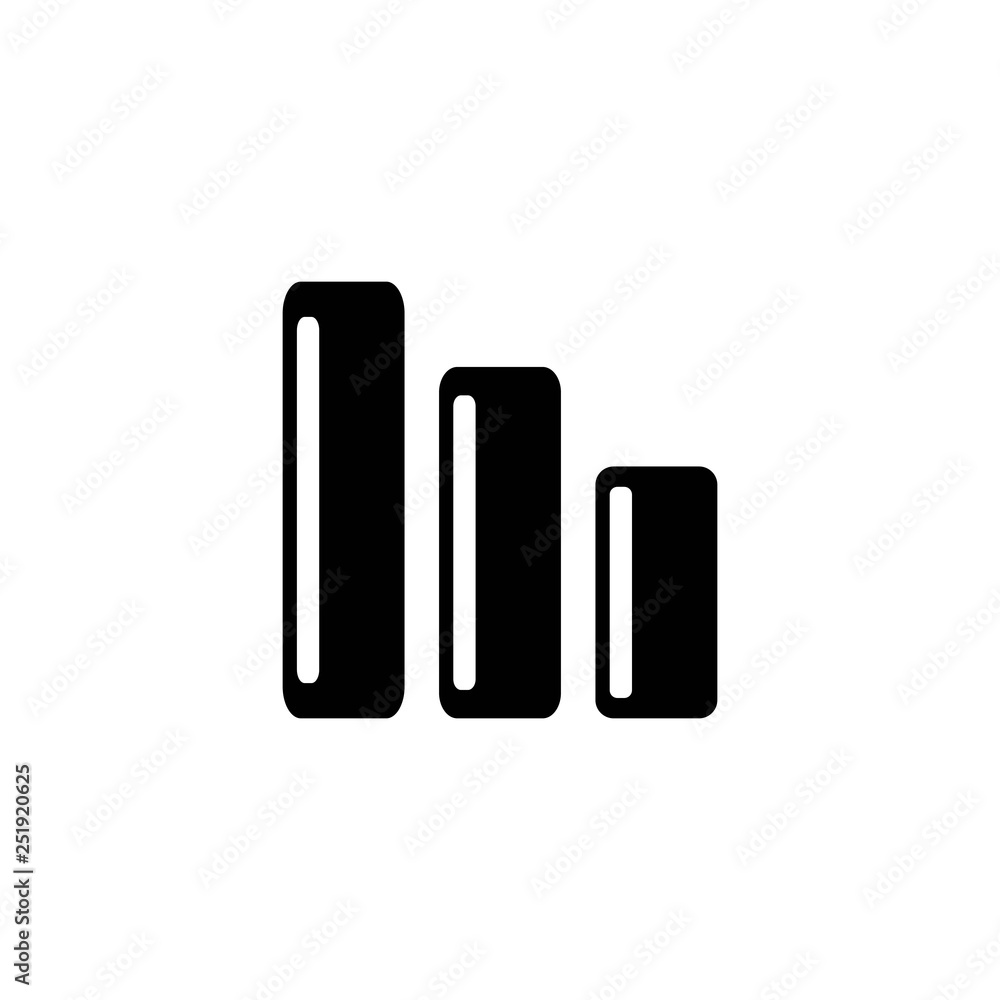 Graph Icon in trendy flat style isolated on white background. Chart bar symbol for your web site design, logo, app, UI. Vector illustration, EPS10. - Vector Graph Icon in trendy flat style isolated on white background. Chart bar symbol for your web site design, logo, app, UI. Vector illustration, EPS10. - Vector