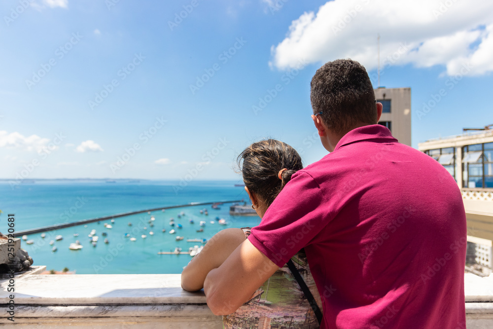 couple looking at the sea