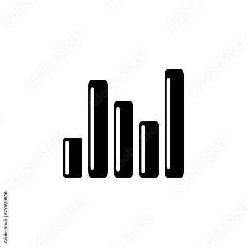 Graphs icon in trendy flat style isolated on white background. Vector illustration.- vector