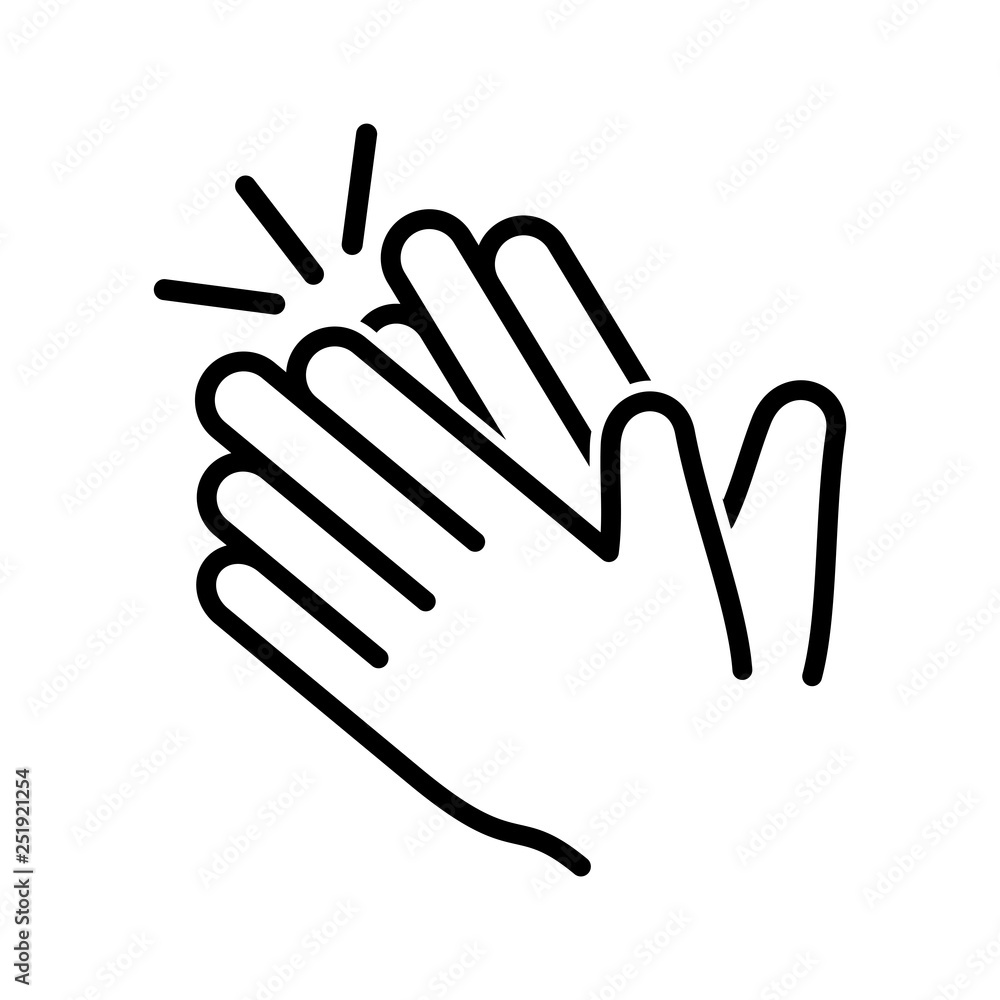 Obraz premium Clapping hand icon