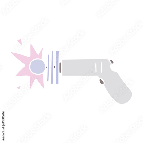 quirky hand drawn cartoon ray gun