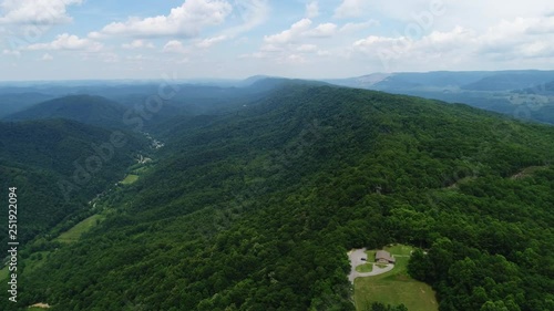 Lush forest, Kingdom Come State Park, Aerial photo