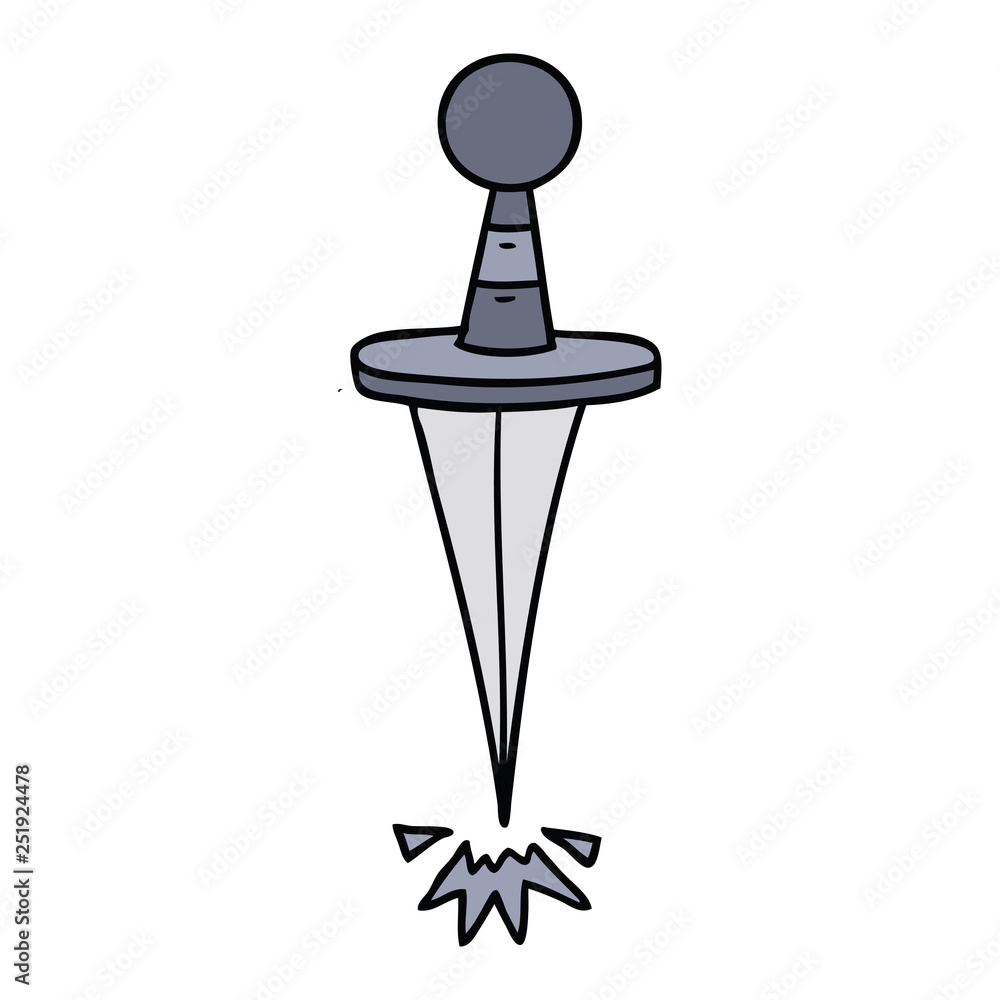 cartoon doodle of a small dagger cartoon doodle of a small dagger